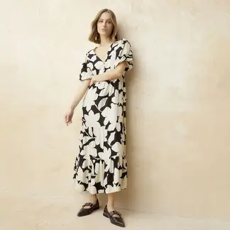 BASEMENT - Vestido Mujer Medio Casual con Estampado