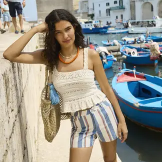 BASEMENT - Top Mujer Tejido Sin mangas