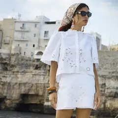 BASEMENT - Falda short Mini Mujer con Ojalillo