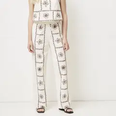 SYBILLA - Pantalón Recto Mujer Tiro Alto