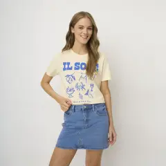 SYBILLA - Camiseta Mujer con Estampado Manga corta