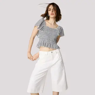 SYBILLA - Blusa Mujer con Boleros Manga corta