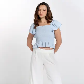 SYBILLA - Blusa Mujer con Boleros Manga corta