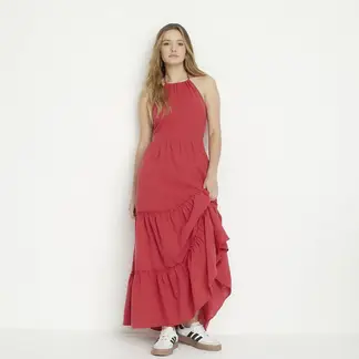 SYBILLA - Vestido Largo Casual para Mujer de Algodón