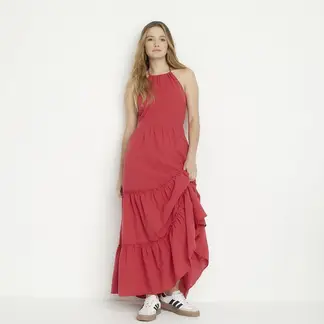SYBILLA - Vestido Largo Casual para Mujer de Algodón