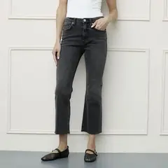 BASEMENT - Jean Capri Mujer Tiro medio de Algodón