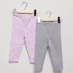 YAMP - Legging para Bebé niña Pack de 2 unidades de Algodón