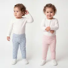 YAMP - Legging para Bebé niña Pack de 2 unidades de Algodón