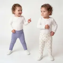 YAMP - Legging para Bebé niña Pack de 2 unidades de Algodón
