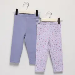 YAMP - Legging para Bebé niña Pack de 2 unidades de Algodón