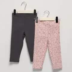 YAMP - Legging para Bebé niña Pack de 2 unidades de Algodón