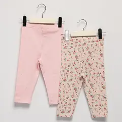 YAMP - Legging para Bebé niña Pack de 2 unidades de Algodón