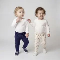 YAMP - Legging para Bebé niña Pack de 2 unidades de Algodón