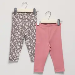 YAMP - Legging para Bebé niña Pack de 2 unidades de Algodón