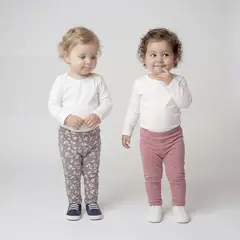 YAMP - Legging para Bebé niña Pack de 2 unidades de Algodón
