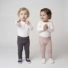 YAMP - Legging para Bebé niña Pack de 2 unidades de Algodón