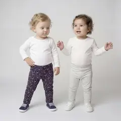 YAMP - Legging para Bebé niña Pack de 2 unidades de Algodón