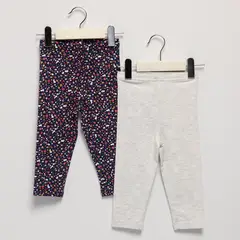 YAMP - Legging para Bebé niña Pack de 2 unidades de Algodón
