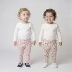 YAMP - Legging para Bebé niña Pack de 2 unidades de Algodón