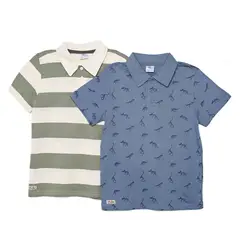 YAMP - Camiseta para Niño Pack de 2 unidades Manga corta de Algodón