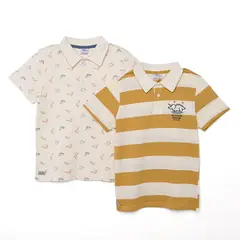 YAMP - Camiseta para Niño Pack de 2 unidades Manga corta de Algodón
