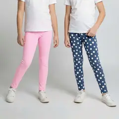 YAMP - Leggings para Niña Pack de 2 unidades de Algodón