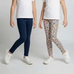 YAMP - Leggings para Niña Pack de 2 unidades de Algodón