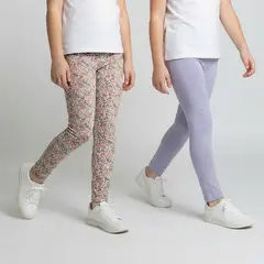 YAMP - Leggings para Niña Pack de 2 unidades de Algodón