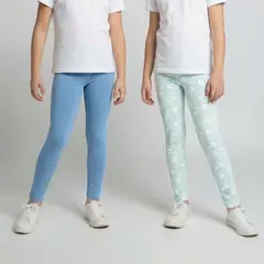 YAMP - Leggings para Niña Pack de 2 unidades de Algodón