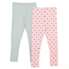 YAMP - Leggings para Niña Pack de 2 unidades de Algodón