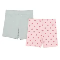 YAMP - Shorts para Niña Pack de 2 unidades de Algodón