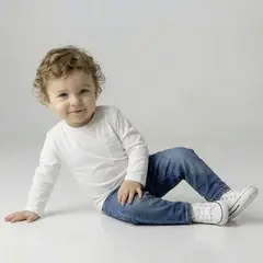 YAMP - Camiseta para Bebé niño Casual Manga larga de Algodón