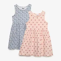 YAMP - Vestido para Niña Pack de 2 unidades de Algodón
