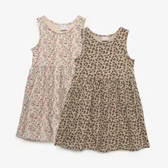 YAMP - Vestido para Niña Pack de 2 unidades de Algodón