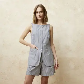 BASEMENT - Chaleco Mujer de Algodón