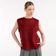 BASEMENT - Chaleco Mujer Tejido