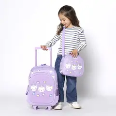 YAMP - Maleta escolar de ruedas Incluye cartuchera y lonchera