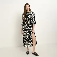 UNIVERSITY CLUB - Vestido camisero Mujer Medio Casual con Estampado