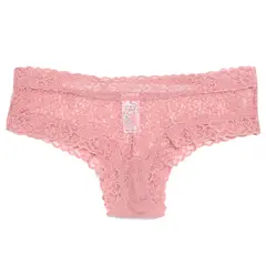 SYBILLA - Cachetero Con Encaje de Algodón para Mujer