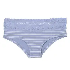 SYBILLA - Panti Clásicos Con Encaje de Algodón para Mujer