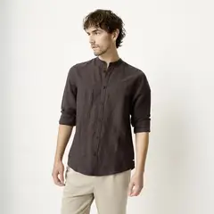 BASEMENT - Camisa Hombre de Rayas Manga Larga