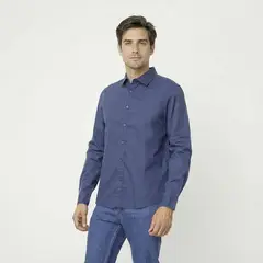 NEWPORT - Camisa Hombre Manga larga Slim fit de Algodón
