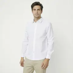 NEWPORT - Camisa Hombre Manga larga Slim fit de Algodón