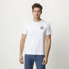NEWPORT - Camiseta Hombre Manga corta con Estampado de Algodón