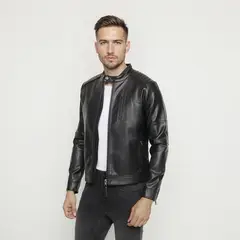 MOSSIMO - Chaqueta Hombre De Cuero