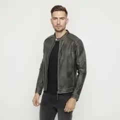 MOSSIMO - Chaqueta Hombre De Cuero