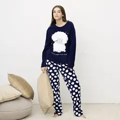 SYBILLA - Pijama completa con pantalón para Mujer Manga larga