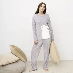 SYBILLA - Pijama completa con pantalón para Mujer Manga larga