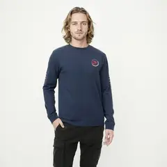 DOO AUSTRALIA - Camiseta Hombre Manga larga con Logo de Algodón
