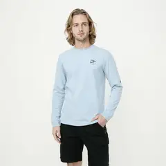 DOO AUSTRALIA - Camiseta Hombre Manga larga con Logo de Algodón